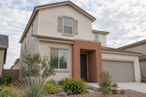 Illustrative Arizona b4 gable two story rust entry; not a specific community or available property. Not a depiction of Bisbee Ranch or an available home.
