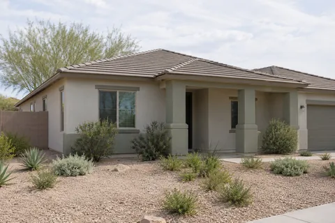 Illustrative Arizona b4 modest hip roof side ranch; not a specific community or available property. Not a depiction of Asante Heritage | Active Adult or an available home.