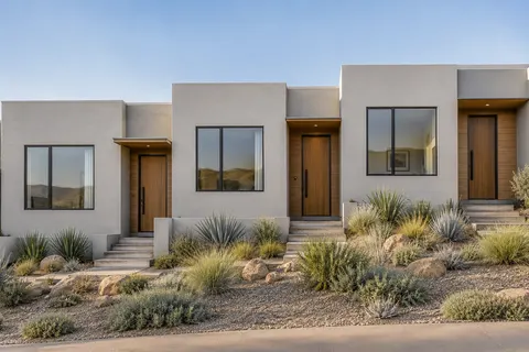 Illustrative Arizona terraced modern attached; not a specific community or available property. Not a depiction of Hastings Farm - Creekside or an available home.